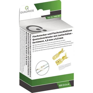 Crimpklämma sortiment 2.50 mm² 1.50 mm² Mässing,