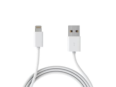 Extra kvalitativ USB-kabel till iPhone och iPad, 1 meter (Vit)