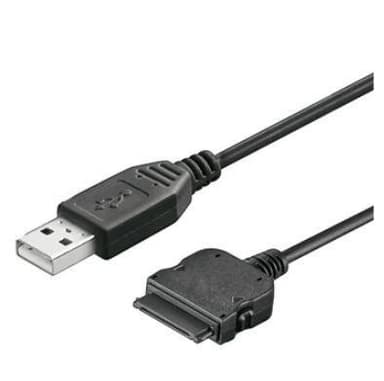 USB-synk-/laddkabel till iPhone, iPod och iPad, 1,5m, svart