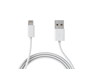 Extra kvalitativ USB-kabel till iPhone och iPad, 1 meter (Vit)