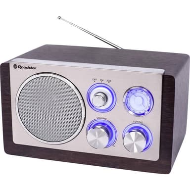 Roadstar HRA-1245N Köksradio FM, AM AUX Trä, Silver