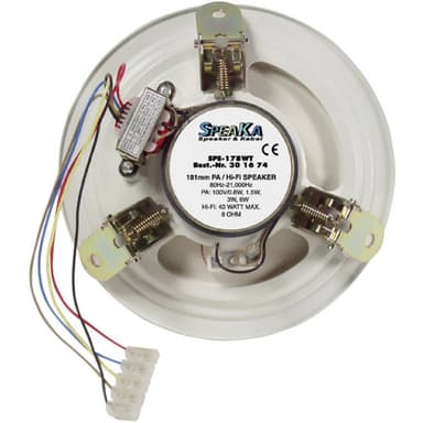 ELA-inbyggnadshögtalare Renkforce SPE-178WT 40 W 100 V