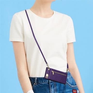 Zipper necklace case Apple iPhone 8 - Lila