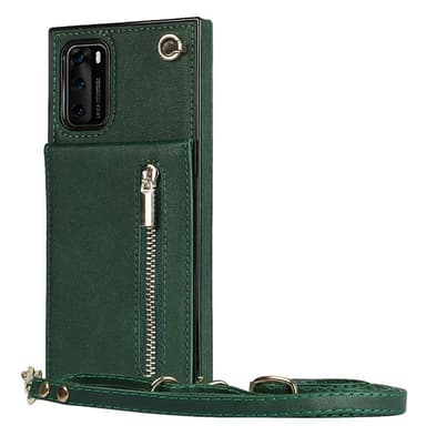 Zipper necklace case Huawei P40 - Grön