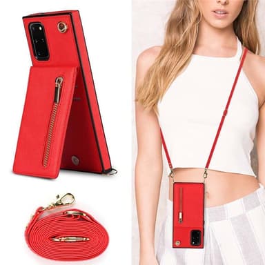 Zipper necklace case Samsung Galaxy S20 Plus - Röd