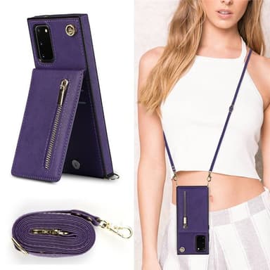 Zipper necklace case Samsung Galaxy S20 - Lila
