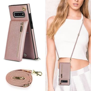 Zipper necklace case Samsung Galaxy S10 Plus - Rosè