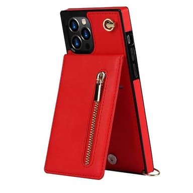 Zipper necklace case Apple iPhone 12 Pro - Röd