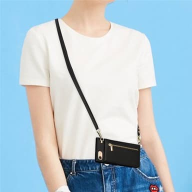 Zipper necklace case Apple iPhone 7 - Svart