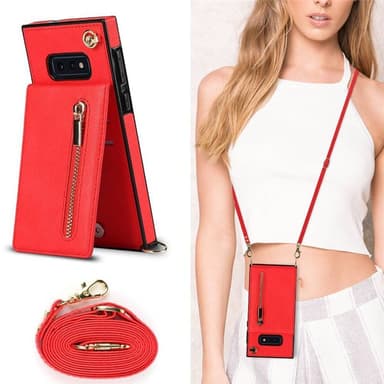 Zipper necklace case Samsung Galaxy S10e - Röd
