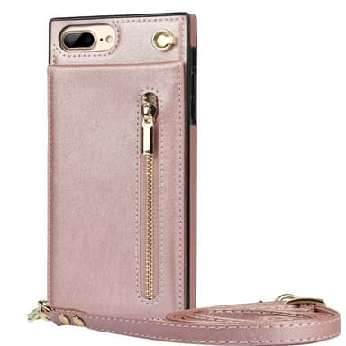Zipper necklace case Apple iPhone 8 Plus - Rosè