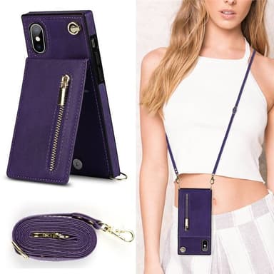 Zipper necklace case Apple iPhone X / XS - Lila