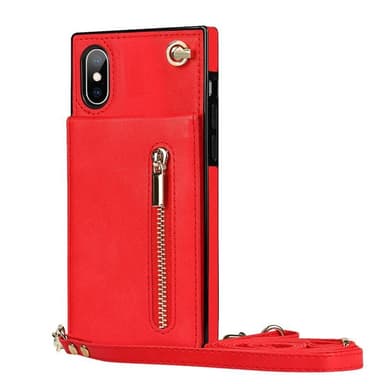 Zipper necklace case Apple iPhone X / XS - Röd