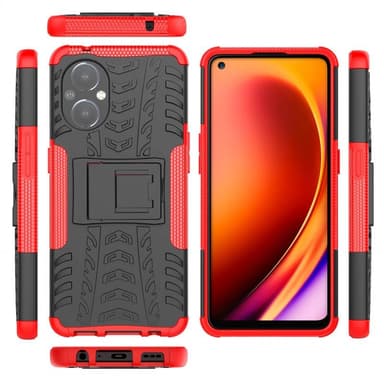 Stöttåligt skal med ställ OnePlus Nord N20 5G - Röd