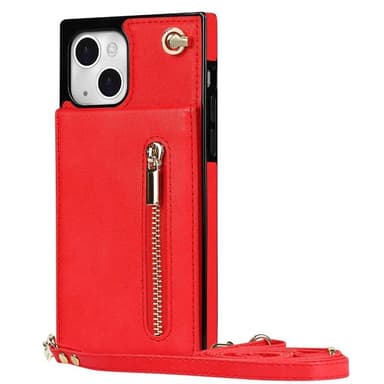 Zipper necklace case Apple iPhone 13 - Röd