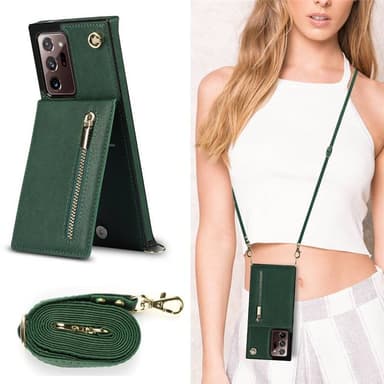 Zipper necklace case Samsung Galaxy Note 20 Ultra - Grön