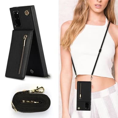 Zipper necklace case Samsung Galaxy S20 Plus - Svart