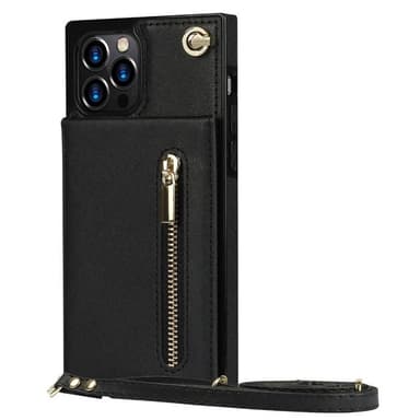 Zipper necklace case Apple iPhone 12 Pro Max - Svart