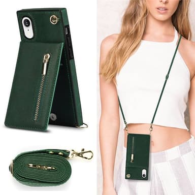 Zipper necklace case Apple iPhone XR - Grön