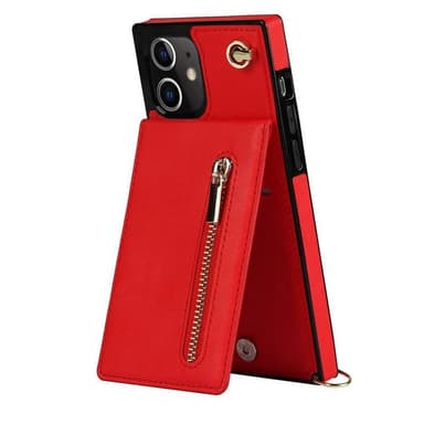 Zipper necklace case Apple iPhone 12 Mini - Röd