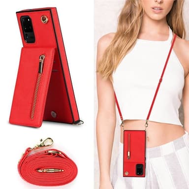 Zipper necklace case Samsung Galaxy S20 Ultra - Röd