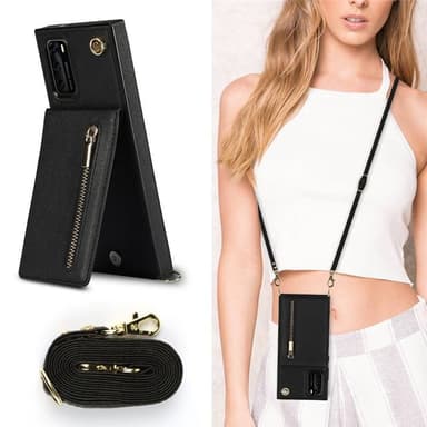 Zipper necklace case Huawei P40 Pro - Svart