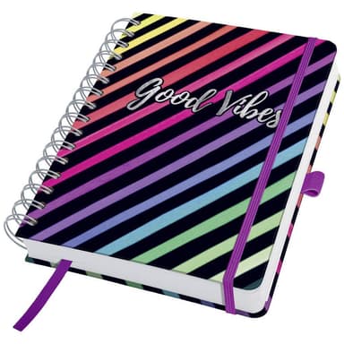 Sigel Spiral-anteckningsbok Dark Rainbow Vibes JN651