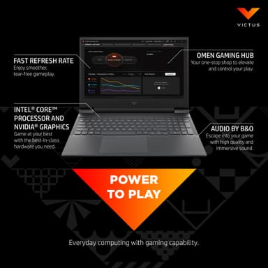 HP Victus i5-12/16/512/3050/144Hz 16.1" bärbar dator gaming