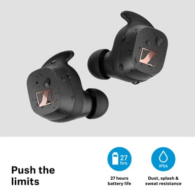 Sennheiser Sport true wireless in-ear hörlurar (svart)