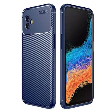 Carbon silikon skal Samsung Galaxy Xcover 6 Pro - Blå
