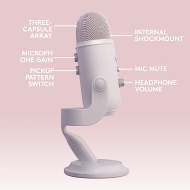 Blue Microphones Yeti USB-mikrofon (White Mist)