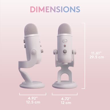 Blue Microphones Yeti USB-mikrofon (White Mist)