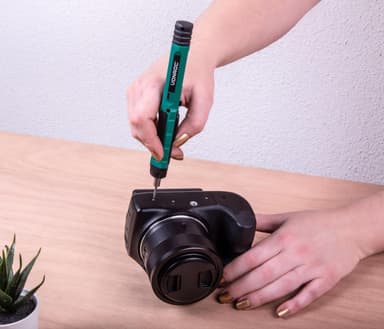 VONROC Batteridriven skruvmejsel 4V |Precisionsskruvmejsel med hållare och bits