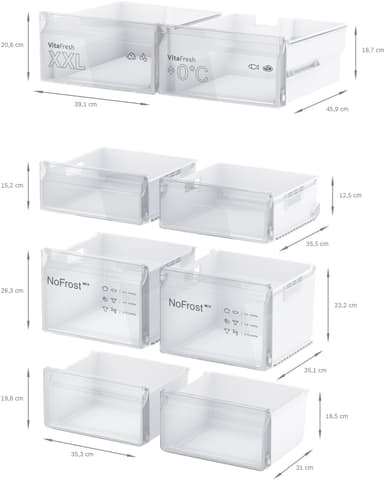 Bosch Serie 4 Fristående Kyl/Frys KFN96VPEA (rostfri)