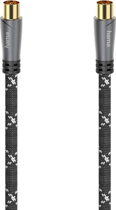 Hama 120dB antennkabel (svart/grå, 3m)