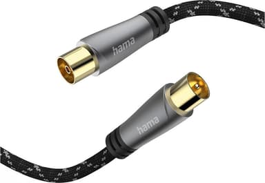 Hama 120dB antennkabel (svart/grå, 1.5m)
