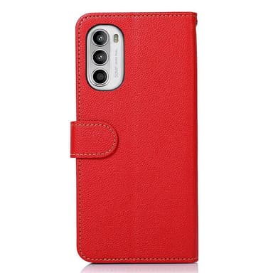 KHAZNEH Motorola Moto G52 Plånboksfodral - Röd/Svart