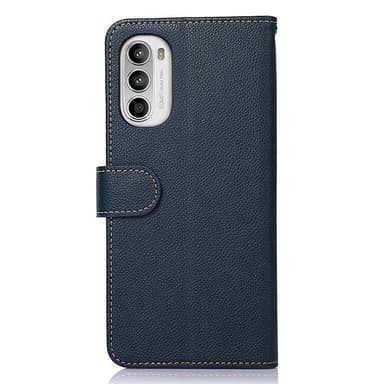 KHAZNEH Motorola Moto G52 Plånboksfodral - Blå/Brun