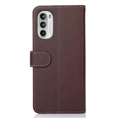 KHAZNEH Motorola Moto G52 Plånboksfodral - Brun/Blå