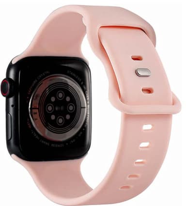 Gear silikonarmband för Apple Watch 41-45mm (rosé)