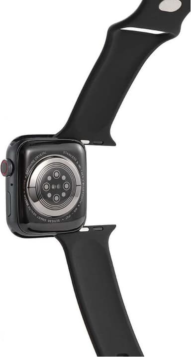 Gear silikonarmband för Apple Watch 41-45mm (svart)