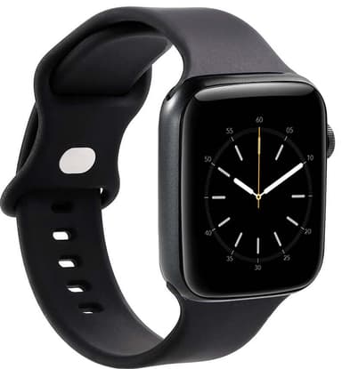 Gear silikonarmband för Apple Watch 41-45mm (svart)