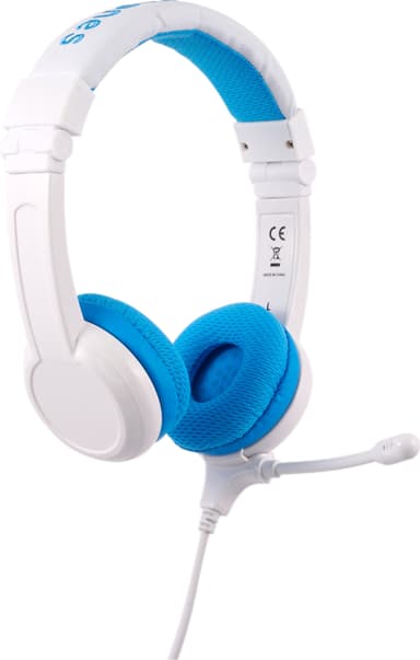 BuddyPhones School+ on ear-hörlurar (blåa)
