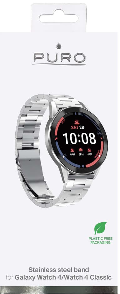 Puro klockarmband för Samsung Galaxy Watch 4/4 Classic (silver)