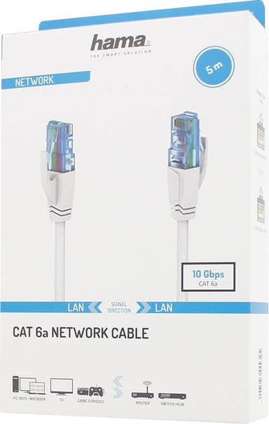 Hama Cat6a U/UTP nätverkskabel 5m