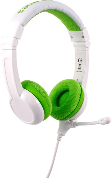 BuddyPhones School+ on ear-hörlurar (gröna)