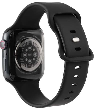 Gear silikonarmband för Apple Watch 41-45mm (svart)