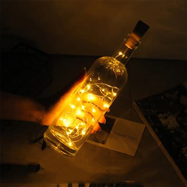 LED-ljusslinga för vinflaska varmvit 2-pack