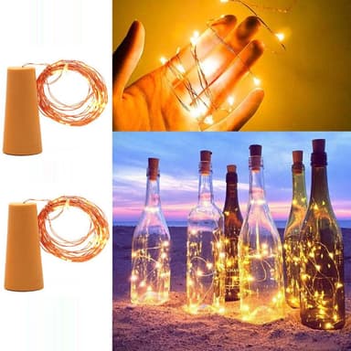 LED-ljusslinga för vinflaska varmvit 2-pack