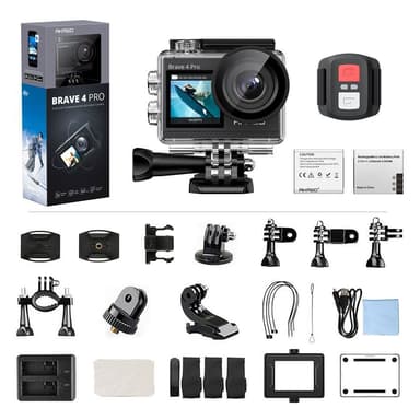 AKASO Brave 4 Pro dubbelskärm 4K/30fps 20MP actionkamera